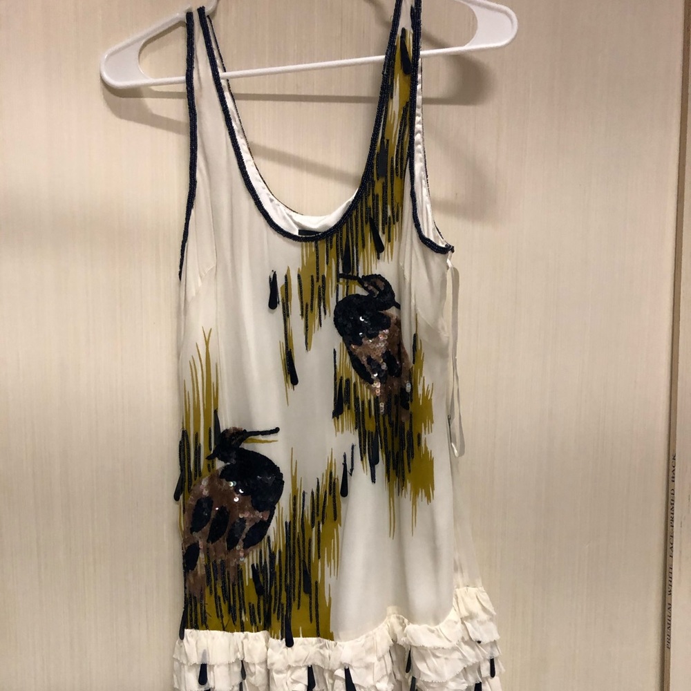 French Connection Reef Sequin Beaded Bird Dress - Picture 5 of 8